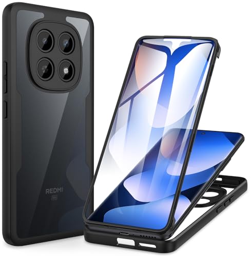 CENHUFO Funda Xiaomi Redmi Note 15 5G /Poco M8 5G, Carcasa Antigolpes 360 Grados con Protector Pantalla Integrado Robusta Doble Cara Case Capa Completa Funda para Redmi Note 15 5G /Poco M8 5G  Negro