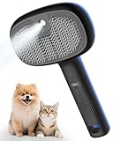 Gleedeal Steam Brush for Dogs and Cats,Dog and Cat Hair Brush for Shedding and Grooming with Electronic Mist Spray,Pet Steam Brush for Dog & Cat,Cat Steam Brushes for Indoor Cats.