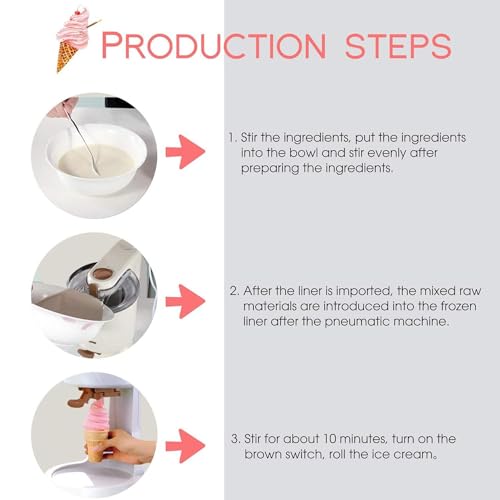 Macchina Per Gelato Soft, Macchina Per Gelato Domestico, Macchine Per Gelato Allo Yogurt, Per La Cucina Domestica Fai Da Te Veloce - 6