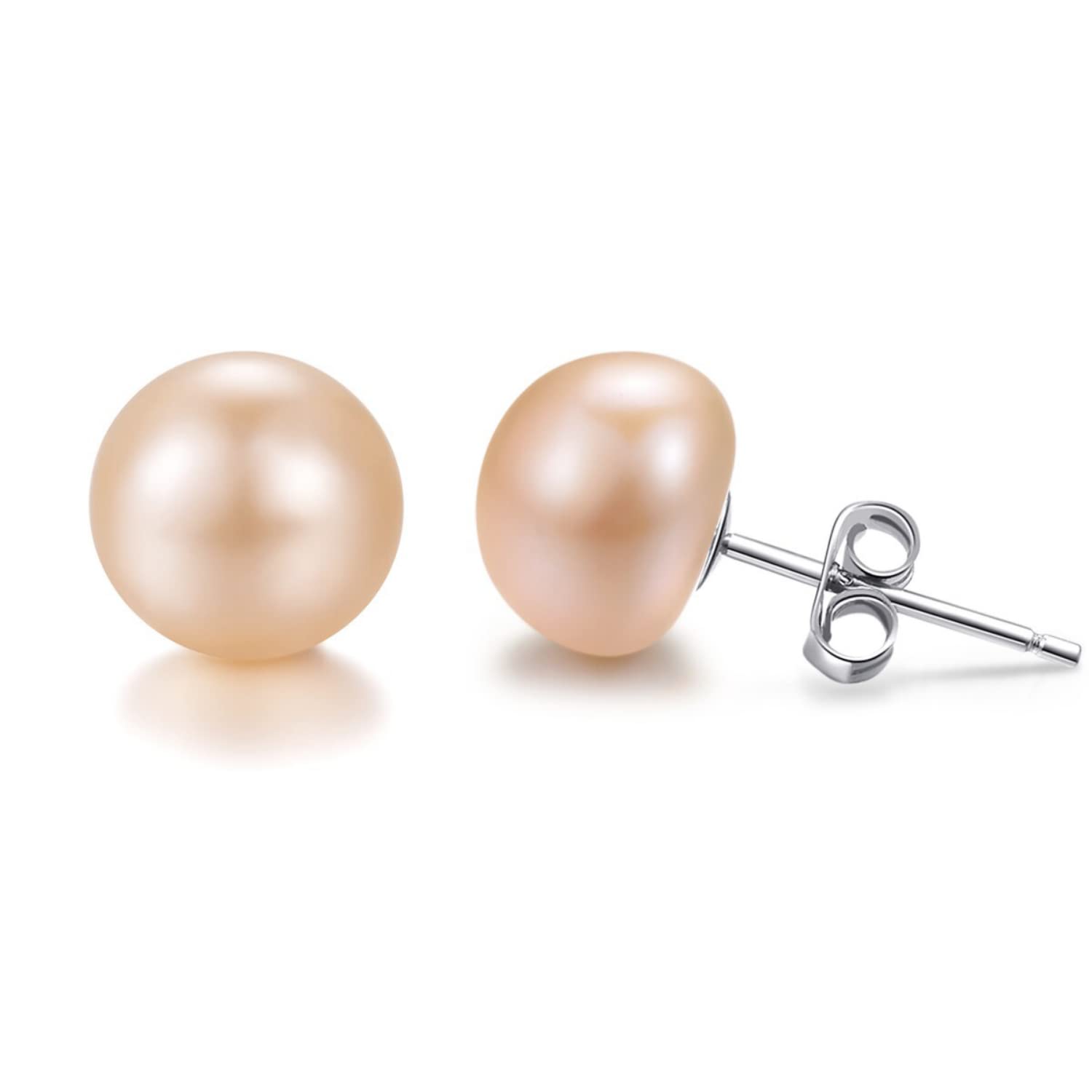 See full amazon price history chart for HIGHSPARK 925 Silver Pearl Earrings for Women | 92.5 Sterling Silver & Brilliant Lustre Freshwater Button Pearls | Lovely Gift for Women & Girls - Pearl Peach HIGHSPARK 925 Silver Pearl Earrings for Women | 92.5 Sterling Silver & Brilliant Lustre Freshwater Button Pearls | Lovely Gift for Women & Girls - Pearl Peach (B0B1DWWR9J) Amazon Price History, Amazon Price Tracker
