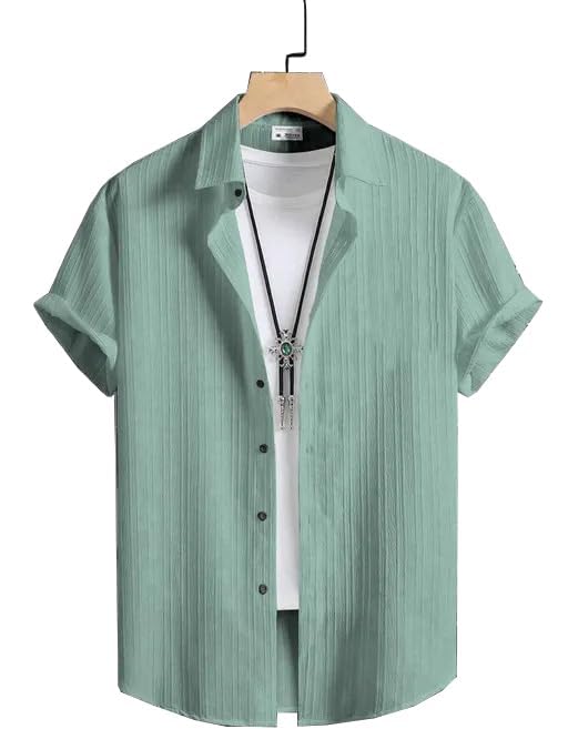 Image of Boys Regular Fit Solid Casual Shirt with Spread Collar - Comfortable Shirts