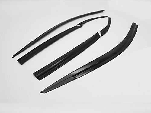 AUTOCLOVER Tape-On Rain Guards Window Visors 6 Pcs Set for Hyundai Kona 2018 2019 2020 2021 2022 2023 / Window Deflectors, Out-Channel Vent Shades (Smoked)
