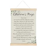 ATBWGT Esthetician's Prayer Christian Wall Art Decor, Beauty Room Decor, Inspirational Bible Verses Poster Hanger Frame for Spa Facial Room Salon Office, 12x16 Inch