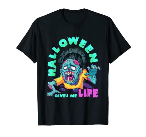 Halloween Give Me Life Creepy Cool Zombie Halloween regalo Camiseta