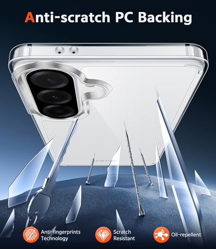 Image of FNTCASE for Samsung Galaxy A37-5G Case: Clear A36 Phone Cases with Screen Protector Compatible with Magsafe Slim Anti Yellowing Rugged Shockproof Protective Transparent Cell Cover (Clear)