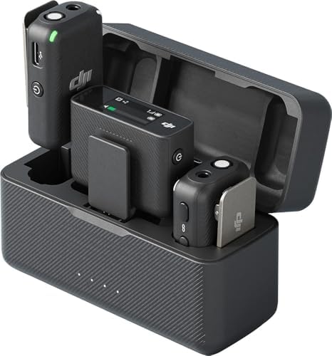 dji Mic (2 TX + 1 RX + Estuche de Carga), micrófono lavalier inal...