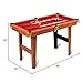 Costzon 4-Foot Billiard Table, Pool Game Table Includes Cues, Ball, Chalk, Rack, Brush for Kids (Brown & Red)