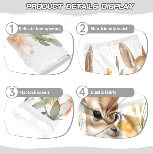 Bolaz Toddler Girls Leggings Printed Yoga Pants Leggings Deer and Flower for Kids3