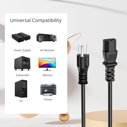 Cable de Corriente UL Compatible con Cudy 90W Gigabit PoE++ Injector Modelo: POE350 US miniatura 2