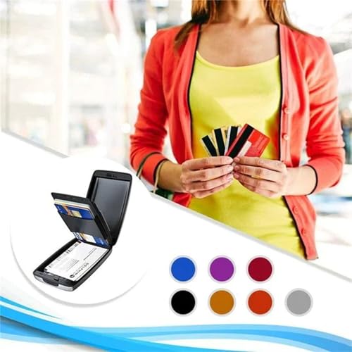 RFID Cash and Cards Wallet - 2024 New Slim Metal Wallet for Men RFID Credit Card Holder Credit Card RFID Flip Wallet Case Wallet2