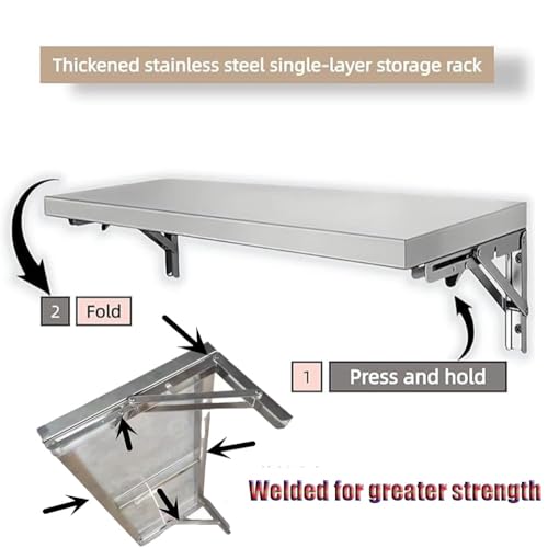 Table pliante murale en acier inoxydable pour optimiser le rangement des petits espaces