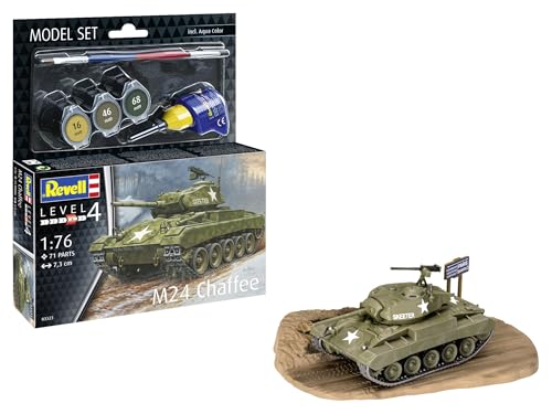Kit de modélisme M24 Chaffee Revell à assembler pour amateurs de chars de la Seconde Guerre mondiale
