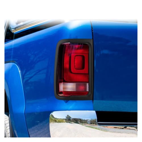 Cubierta protectora para luz trasera VW Amarok V6 en elegante acabado mate negro 4