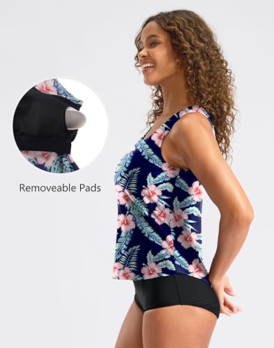 Image of G Gradual Tankini Tops for Women High Neck Swimsuits Swim Top Modest Bathing Suit Swimwear Tank Top only No Bottom