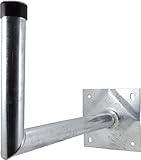 Soporte de pared angular en forma de L con una distancia entre paredes de 40 cm y un diámetro de tubo de 48 mm