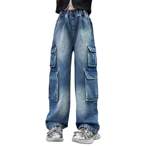 Baggy Jeans Für Mädchen - Hohe Taille Retro Y2K Style Mit Stretch Comfort