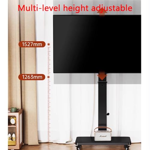 Soporte móvil para TV 32"-70" con ruedas freno 360° blanco miniatura 6