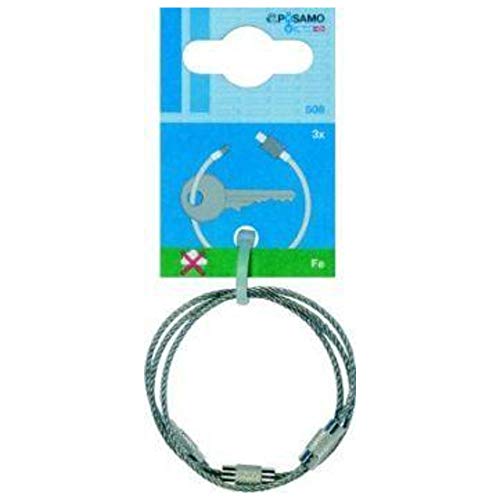Preisvergleich Produktbild PÖSAMO Drahtseilschlüsselr. (SB) Draht Ø 1,5mm a 3 Stk.