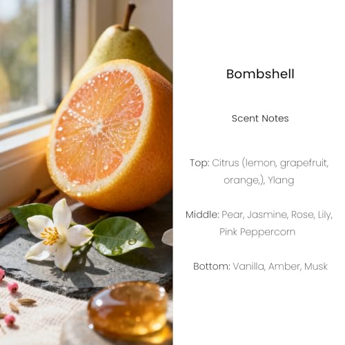Image of Hanging Car Air Freshener, Long Lasting Essential Oil Diffuser, Non-Toxic Bombshell Scent, Cute Car Fresheners for Women, 2 Pack Made in USA