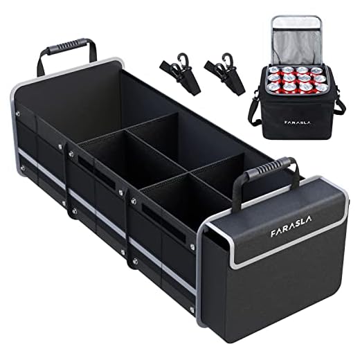 Farasla Waterproof Trunk Organizer with Cooler