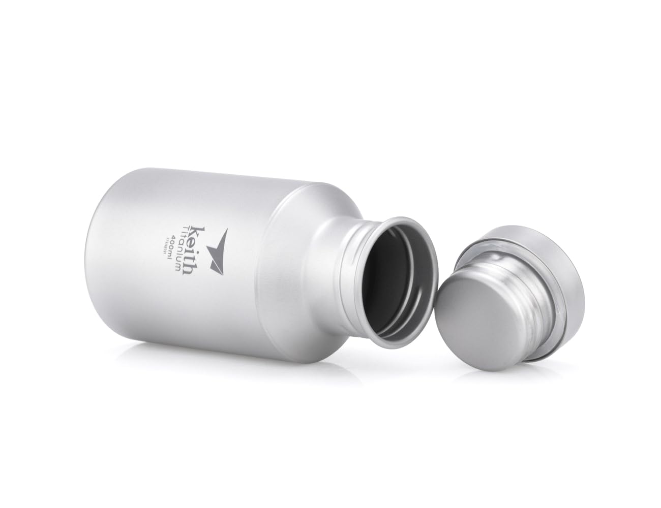 Keith Bouteille d'Eau en Titane Avec Bouchon à Baïonnette, Ti3032, 400ml – Gourde de Voyage Pour Eau, Thé et Café, Idéale Pour l’Hydratation en Plein Air, Camping et Randonnée (18.0x9.2x7.3)