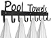 GreatMH Black Pool Towel Rack Outdoor Towel Rack for Pool Towel Hooks Towel Hanger for Bathrobes Clothes 9 Hooks