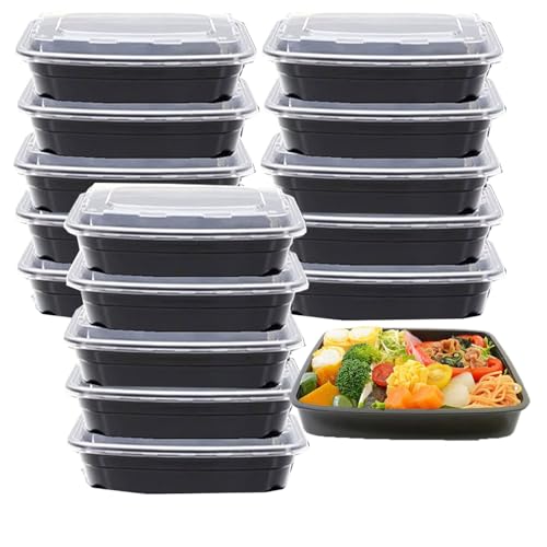 YQkangzhu 15 contenants repas 32 oz avec couvercles, boîtes rangement