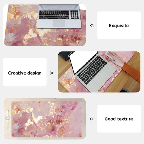 Tapis de Bureau Rose Surface Lisse pour Glisse Fluide