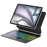 Magic Keyboard for iPad Pro 12.9 (6th, 5th, 4th, 3rd Gen) Case Keypad for iPad Air 13 (M4 2026/M3/M2),Touchpad Keyboard Folio with Backlit for Pro12.9 2018-2022, Floating Cantilever Stand, Black