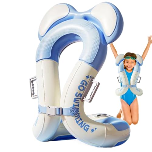 Chaleco inflable para niños, flotador portátil ajustable antivuelco | Flotador de piscina para niños y niñas, para interiores y exteriores, playa, río, piscina, patio, jardín, verano