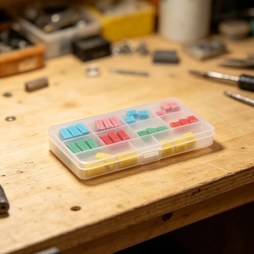 Kit de fusibles cuadrados FABULETTA 30 piezas combinadas 20A-60A núcleo de cobre retardante de llama para autos, camiones, SUVs, botes, ATV, protección de circuito miniatura 5