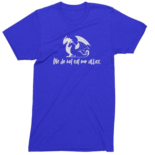 Mens We Do Not Eat Our Allies Fourth Wing Basgiath T-Shirt Medium Royal Blue