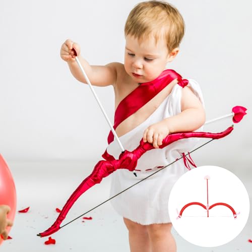 NUOBESTY 1 Set Cupid Bow and Set Kids Archery Toy Cupid Costume Photo Prop Valentines Cupid Costumes Accessory - Image 6