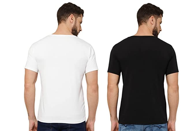 Image of T-Shirt for Men - 100% Cotton Casual T-Shirt | Half Sleeve, Round Neck 4 Way Stretch Fabric | Slim Fit T-Shirt