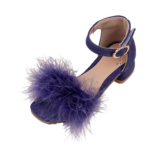 IWIHMIV Little Girls Sandals Girls Low Heels Sandals Open Toe Breathable Princess Summer Lightweight Soft Sole Sandals