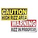 Rizz Vinyl Stickers - 2 Pieces (4" x 2" Each) - Boost Your Vibe with Durable Decals by Flippin Stickers