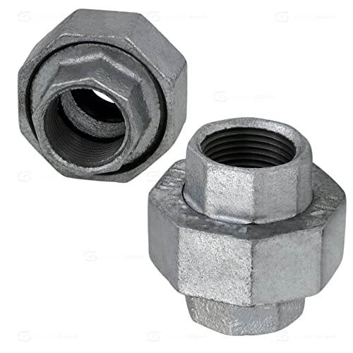 Supply Giant Hnvo0300 1" Galvanized Malleable Iron Straight Union For 150 Lb Applications, With Female Threaded Connects, 1 #TOP2