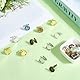 SUNNYCLUE 1 Box 24 Stück 4 Farben Messing Manschettenknopf Rohlinge Smoking Manschettenknöpfe 1.6cm Gold Silber Antik Bronze Metall Flaches Rundes Pad Business Links Lünettentablett Cabochon Einstellu