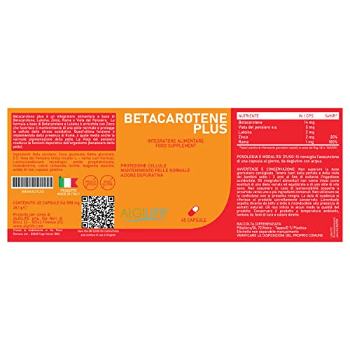 Betacarotene Plus ALGILIFE® 45 Capsule - 7