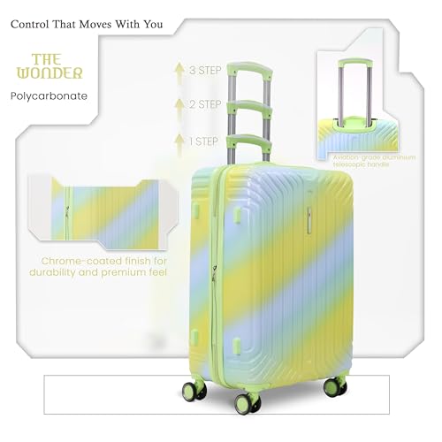 Image of The Wonder Luggage Trolley Bag | Polycarbonate Expandable Travel Suitcase | Polycarbonate Expandable Suitcase, Lightweight Durable Hard Shell, TSA Type Lock, 360 Disc Spinner Wheels