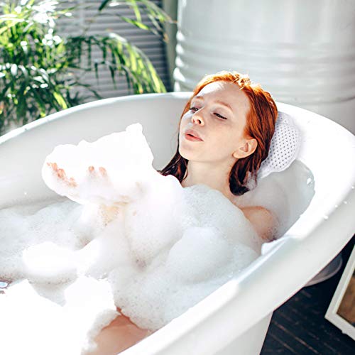 Badewannenkissen Relaxdays mit Saugnäpfen für entspanntes Baden