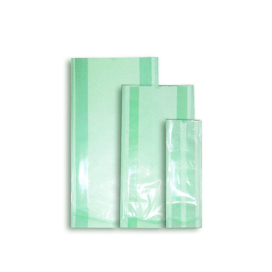 Bolsas de esterilización con pliegue de 100x300 mm para evitar roturas de objetos con volumen