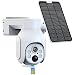 Produktbild 4G LTE Überwachungskamera Aussen Akku mit SIM Karte&Solarpanel, Kabellose Solar PTZ Videoüberwachung Kamera, Ohne WLAN, 3MP HD Farbnachtsicht Outdoor IP Security Cameras, PIR Erkennung, 2-Wege Audio