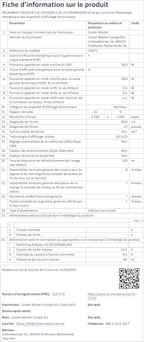 CoolerMaster 68,6cm (27"") GA271 16:09 VA+DP+HDMI WQHD 100Hz (CMI-GA271-EK) - Monitor - Immagine 10