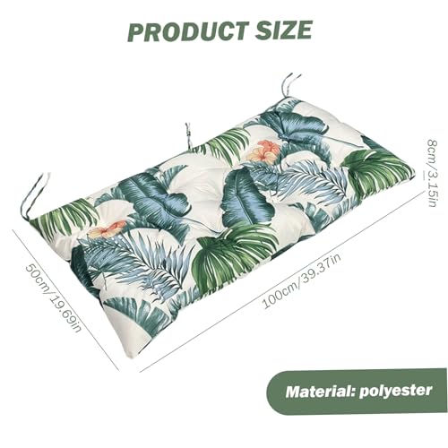 Coussin de jardin imperméable 2 places matelas pour banc extérieur lavable et résistant aux UV