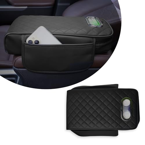 Image of ArmEasePro' Armrest - Orthopedic Memory Foam Cushion for Car, Provides Elbow, Wrist, and Arm Support, Universal Fit, Premium Mesh Fabric, Single-Sided Fastener (Full Black)