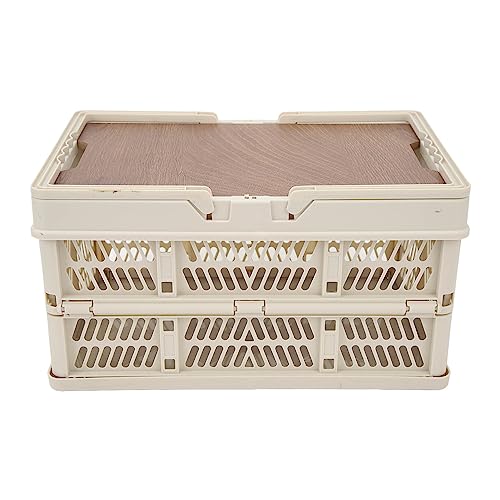 Storage Bins, Movable Foldable Multifunction Handheld Camping Storage Plastic Basket Basket with Large Capacity for Outdoor Camping, Picnics (S 31cm)