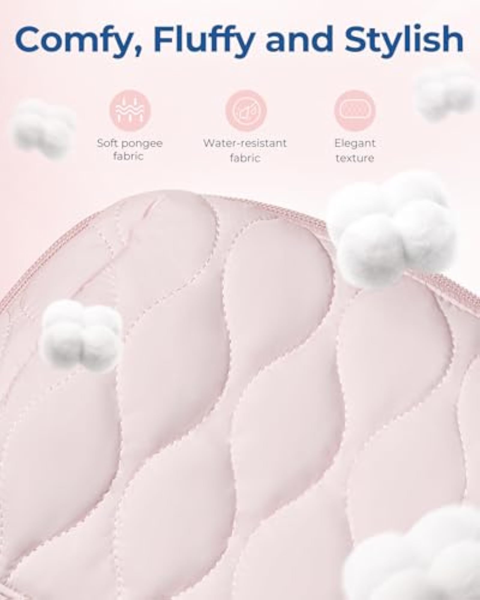 Puffy Padded Makeup Bag, Travel Organizer
