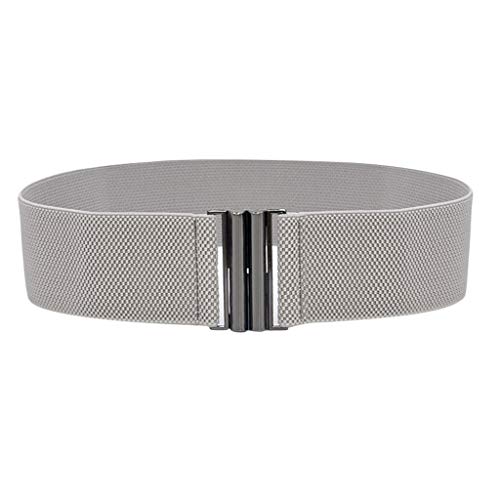 Wide Buckle Waist Stretch Belts Women Dress Fashion Belt Wide Elastic Lady Leather Belt for Men Heavy Duty