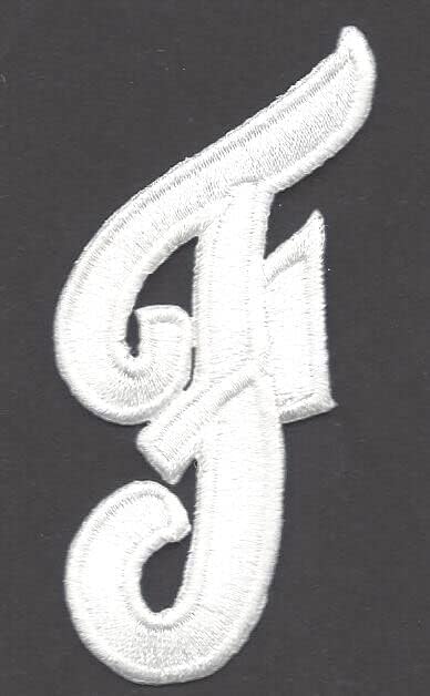 Letras  letra blanca 2.3in letra "F"  apliques bordados con plancha